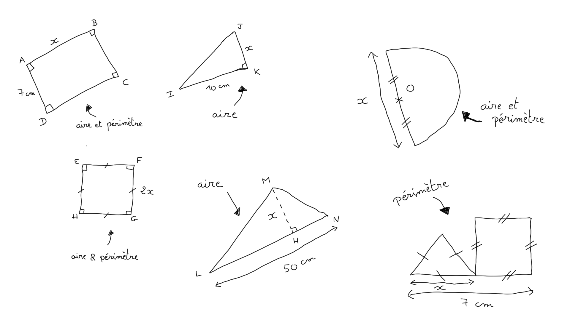 Aires et périmètres
